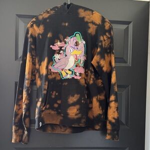 Pokémon Center Farfetch’d Black and Orange Tie-Dye Hoodie
